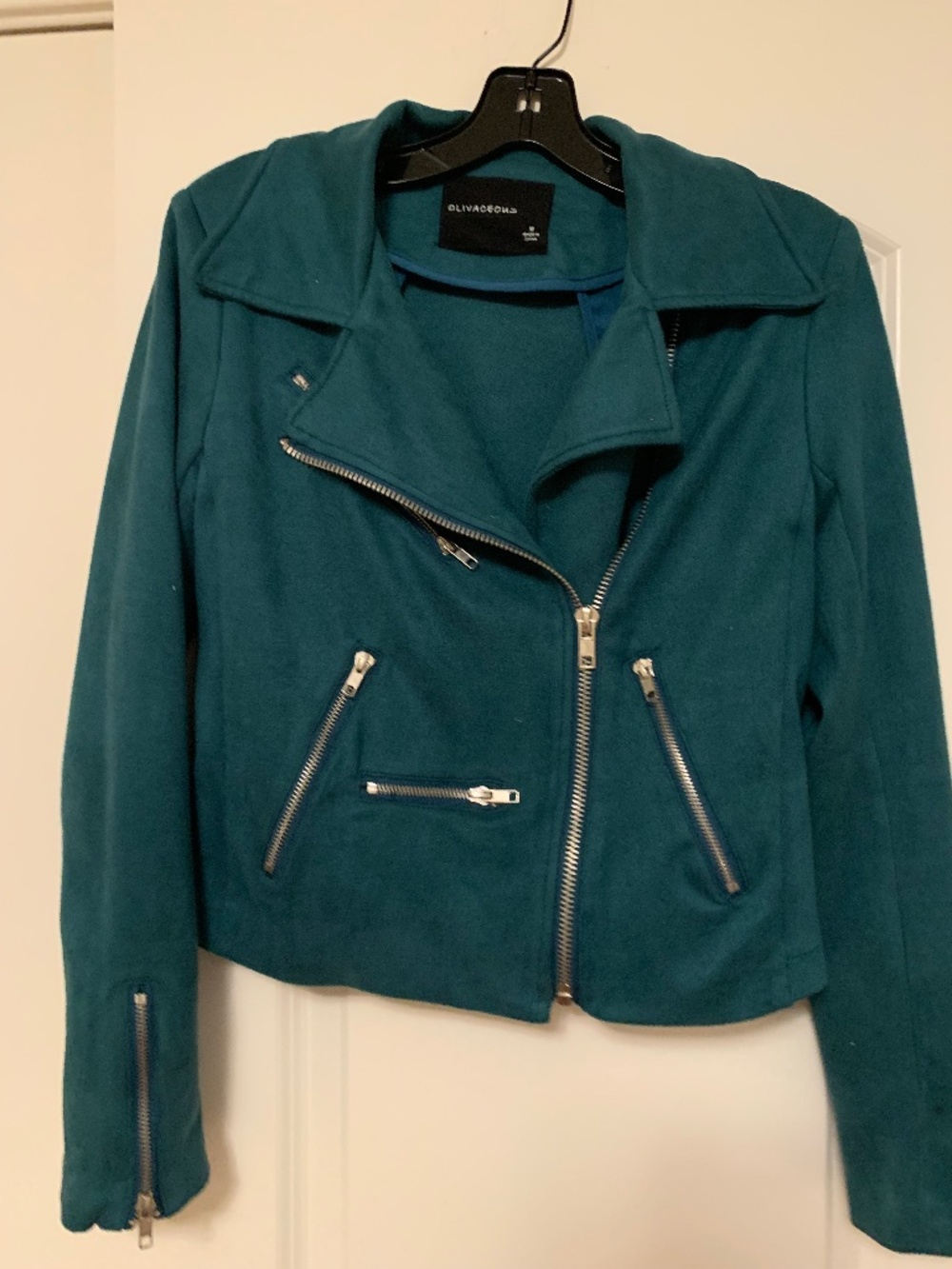 Teal green jacket